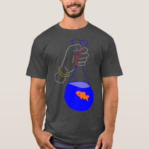 Goldfish Bag Neon Illustration Geschenk T-Shirt