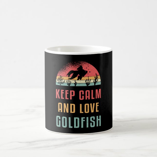 Goldfish Behalte Ruhe und Liebe Goldfisch Kaffeetasse (Mittel)