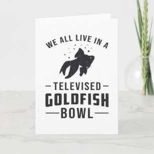 Goldfish Bowl Fischen Aquarium Niedliche Fische Karte