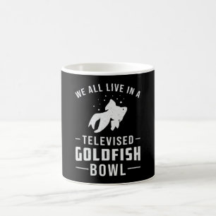 Goldfish Bowl Fischen Niedliches Aquarium Tierfisc Kaffeetasse