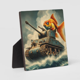 "Goldfish Commander" Desktop Plaque Fotoplatte