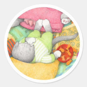GOLDFISH CRACKERS KITTY Große Round Stickers