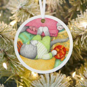 GOLDFISH CRACKERS KITTY Metal Circle Ornament Aus Metall