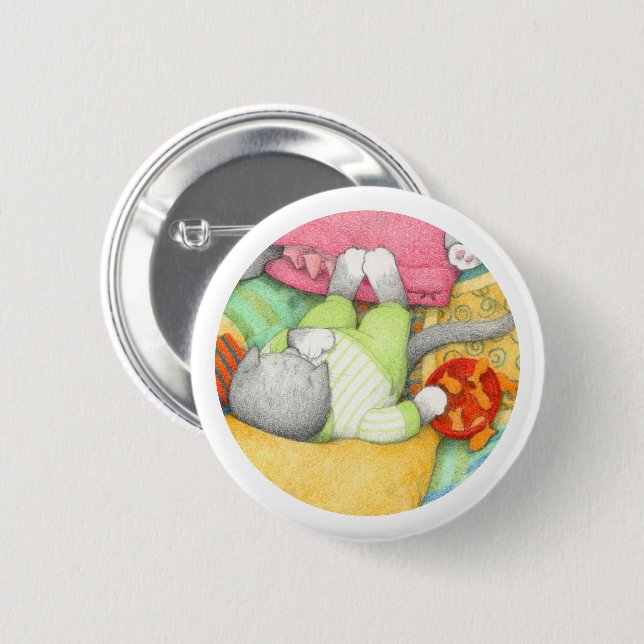 GOLDFISH CRACKERS KITTY Round Button (Vorne & Hinten)