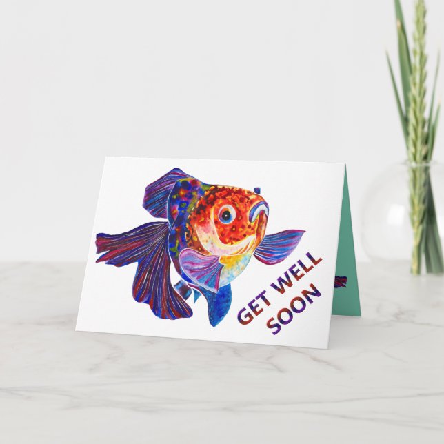 Goldfish Design "bald gut" Grußkarte Karte (Vorderseite)