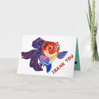 Goldfish Design "danke" Grußkarte Dankeskarte