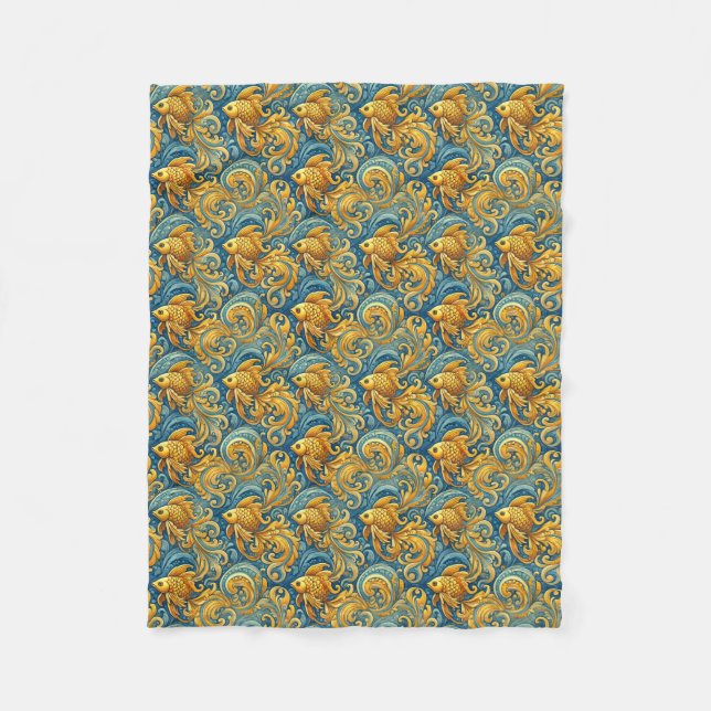 Goldfish Designdecke Fleecedecke (Vorderseite)