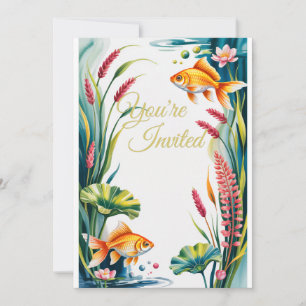 Goldfish Einladung Aquarium Fish Wedding Party