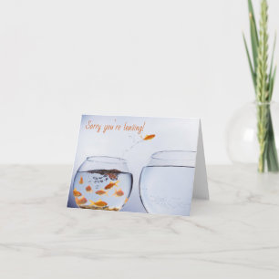 Goldfish entkommt gefalteter Grußkarte Karte