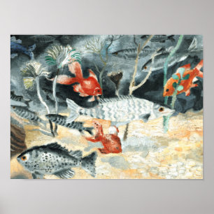 Goldfish, Gemälde von Christopher Wood Poster
