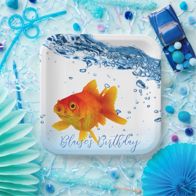Goldfish Goldfisch Wasser Pappteller (Party)