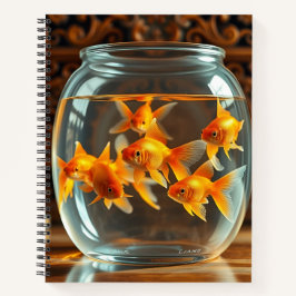 Goldfish im Glas-Jar-Notebook Notizbuch