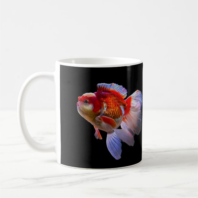 Goldfish mit schwarzem Hintergrund Kaffeetasse (Links)