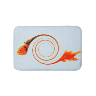 Goldfish Moderne Abstrakte Kunst Badematte