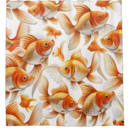 Goldfish Muster Tapete und Vorhang