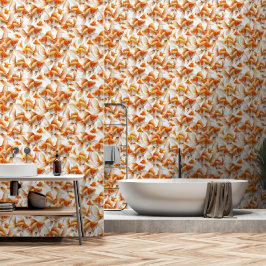 Goldfish Muster Tapete und Vorhang
