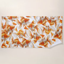 Goldfish Muster Tapete und Vorhang