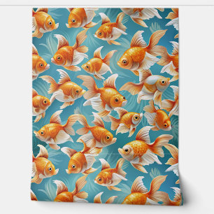 Goldfish Muster   Tapete und Vorhangdesign