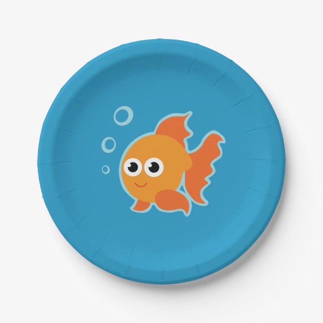 Goldfish Party Pappteller (Vorderseite)