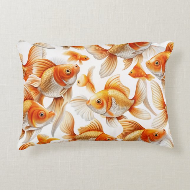Goldfish Pattern Kissen und Fleece Blanket (Vorderseite)