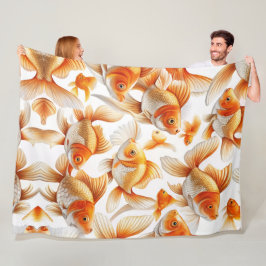 Goldfish Pattern Kissen und Fleece Blanket