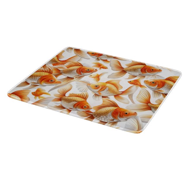 Goldfish Pattern Kissen und Fleece Blanket Schneidebrett (Ecke)