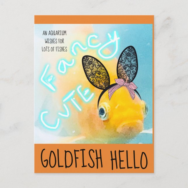 Goldfish Postkarte (Vorderseite)