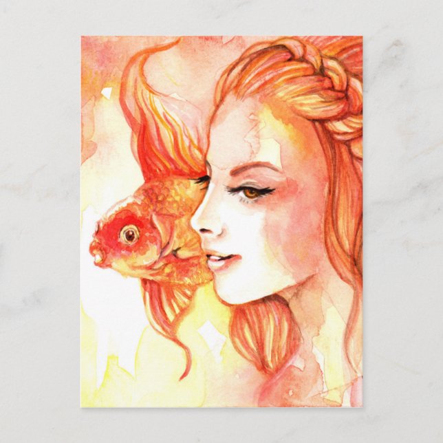 Goldfish Postkarte (Vorderseite)