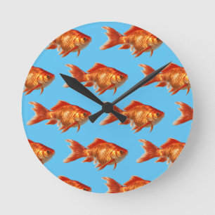 Goldfish Runde Wanduhr