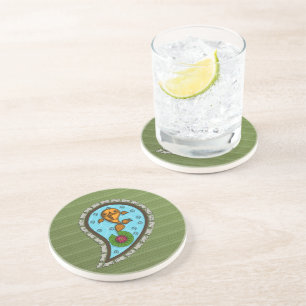 Goldfish Sandstone Coaster Sandstein Untersetzer