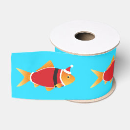 Goldfish Santa Fish Weihnachten Ripsband