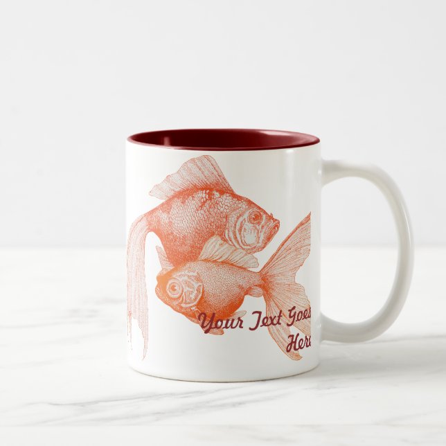 Goldfish-Tasse Zweifarbige Tasse (Rechts)