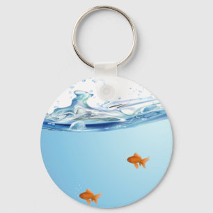 Goldfish unter Wasser Schlüsselanhänger