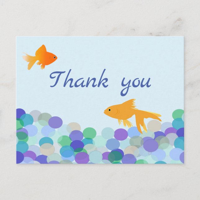 Goldfish Vielen Dank Postcard Postkarte (Vorderseite)