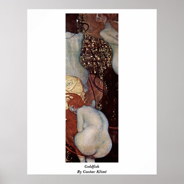 Goldfish von Gustav Klimt Poster (Vorne)