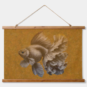 Goldfish Wandteppich Mit Holzrahmen