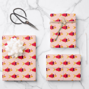 Goldfish Weihnachtswrapping Paper Sheets Geschenkpapier Set
