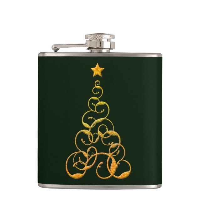 Goldflasche Flachmann (Vorderseite)