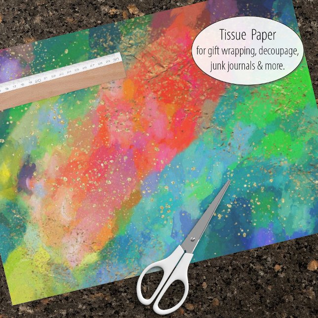 Goldfleckenskarlet, Türkis und hellgrün Seidenpapier (Tissue paper for gift wrap and decoupage)