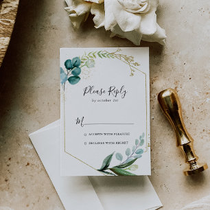 Goldflora mit tropischer Vegetation UAWG RSVP Karte