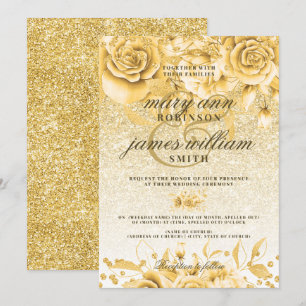 Goldfloraler Glitzer Parco delle camelie Locarno Einladung