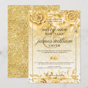Goldfloraler Glitzer Parco delle camelie Locarno Einladung