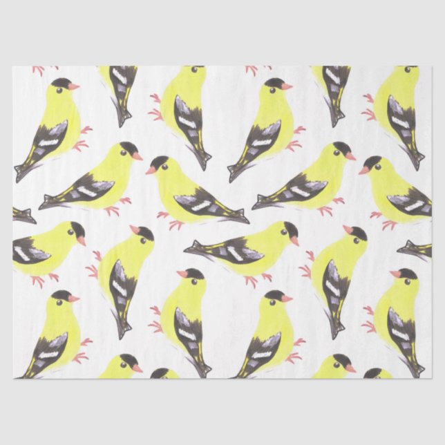 Goldflossen-Vogelart Seidenpapier (Vorderseite)