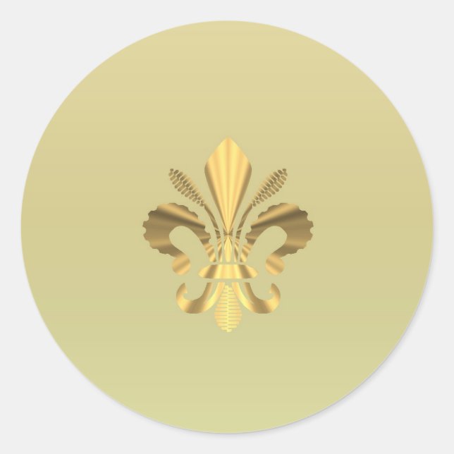 Goldflöte de lys runder aufkleber (Vorderseite)