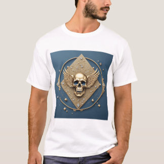 ☠️ Goldflügel-Totenkopf-Gotisches Geschenk für Bik T-Shirt
