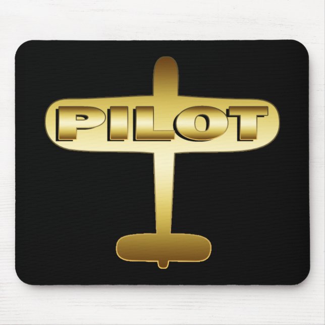GOLDflugzeug-PILOT Mousepad (Vorne)