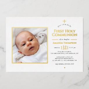 Goldfoil Geometric Heilige Kommune Folieneinladung