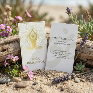 Goldfoil Mandala Bloral Yoga Meditation Om Symbol Visitenkarte