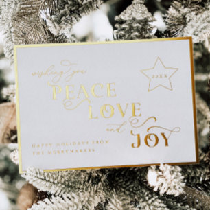 Goldfoil Weihnachtsgrüße Karte