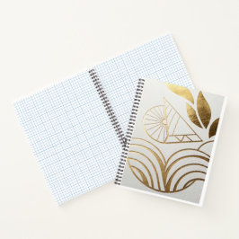 Goldfolie Abstrakte Natur Kunst Notizbuch